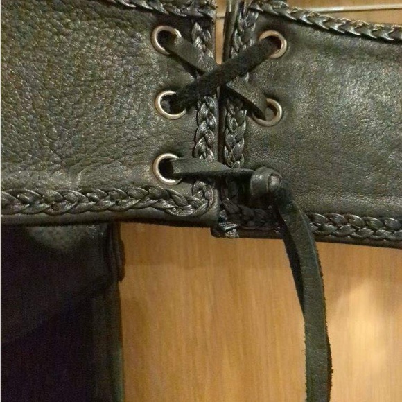 Fox Creek Leather Chaps Black Medium Biker - Made in USA - Picture 5 of 8